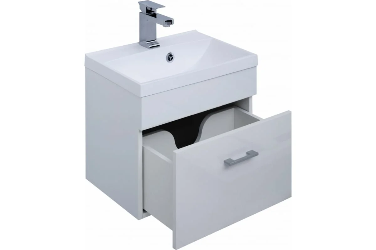 Приобрести aquanet тумба с раковиной нота 50 см, белая