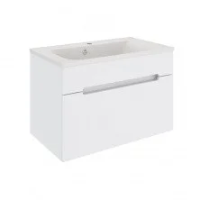 AQUA DE MARCO Тумба подвесная с раковиной OLIVIA 80см, один ящик, белый 2080COLI/H; 280OLIVIA