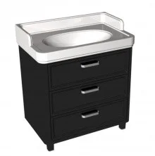 Тумба напольная с раковиной Kerama Marazzi POMPEI 80 см, черный PO.80.3\WHT