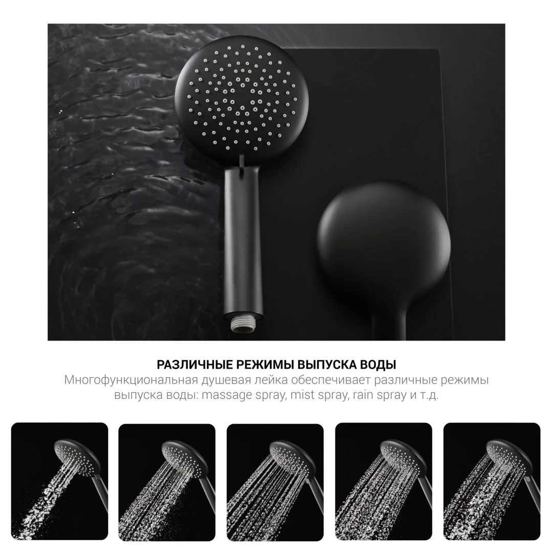 Приобрести vincea душевая стойка desire, термостат, оружейная сталь vsfs-1d0tgm