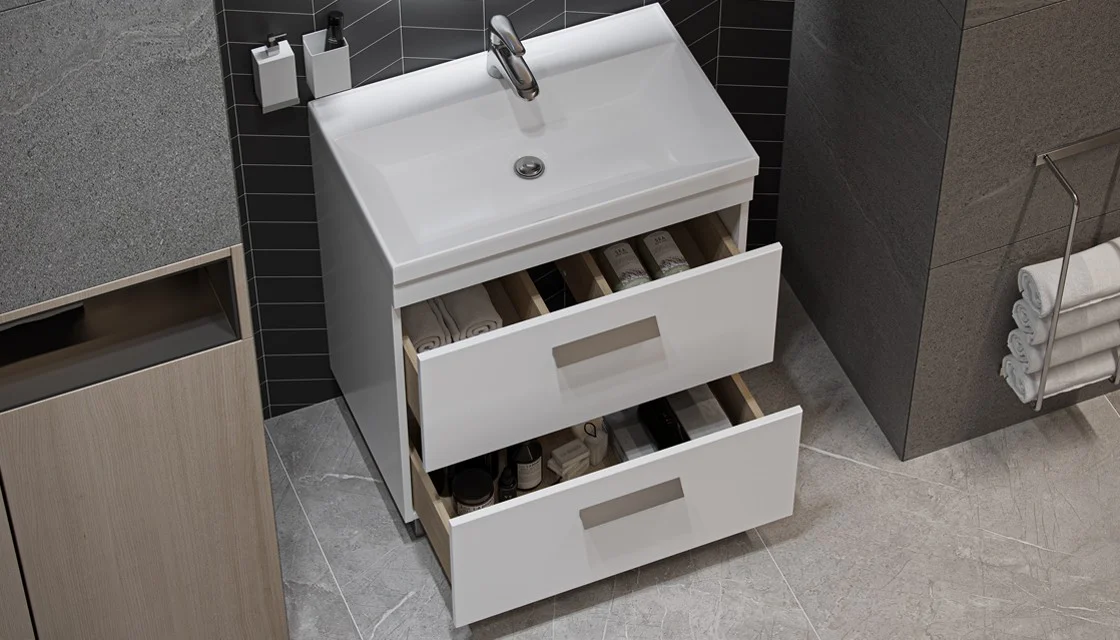 Приобрести тумба напольная с раковиной velvex orlando 70 см белый/матовый tnorl.70-211