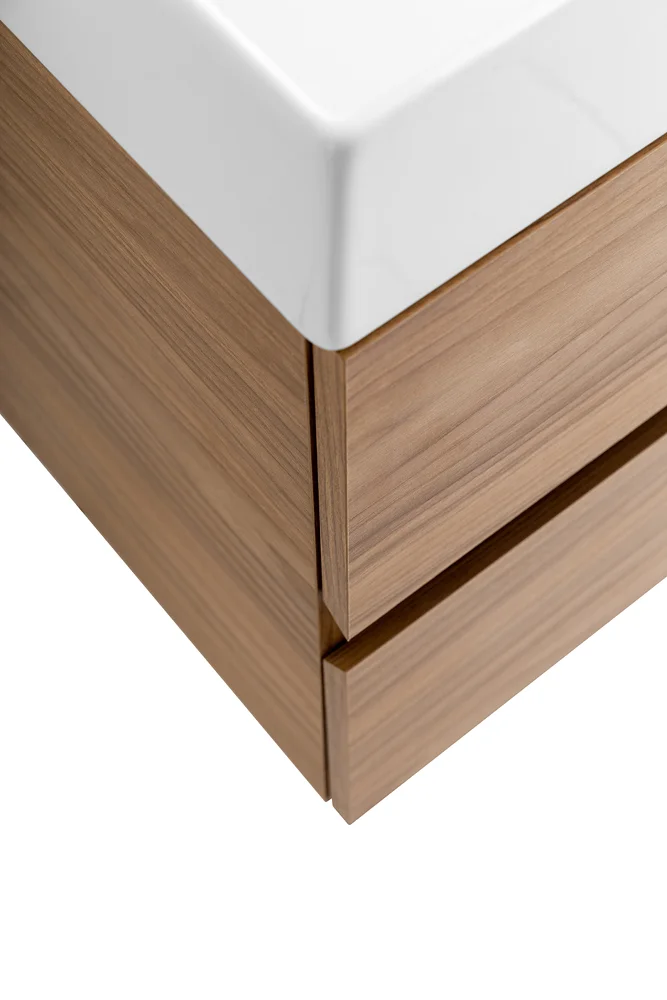 Приобрести cezares тумба подвесная с раковиной molveno 46 100 см noce chiaro, черный molveno 46-100-2c-so-nr