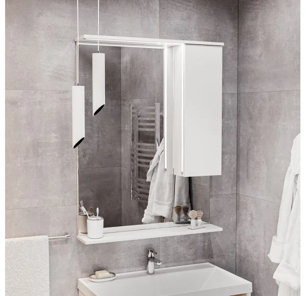 Приобрести mirsant зеркало шкаф soho 80 см, белый, правый ут000083892