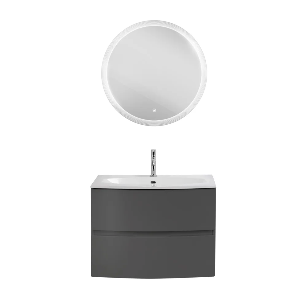 Приобрести cezares тумба подвесная с раковиной elettra 75 см grafite, литьевой мрамор, графит 55522