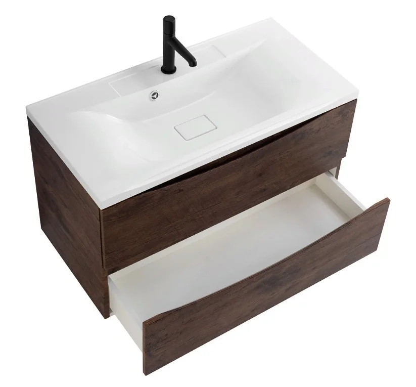 Приобрести тумба подвесная с раковиной belbagno marino-800-2c-so-rw-p 80 см, rovere moro
