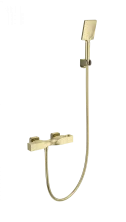 Смеситель для душа с термостатом WONZON & WOGHAND Twist, Брашированное золото (WW-B2025-A-BG)