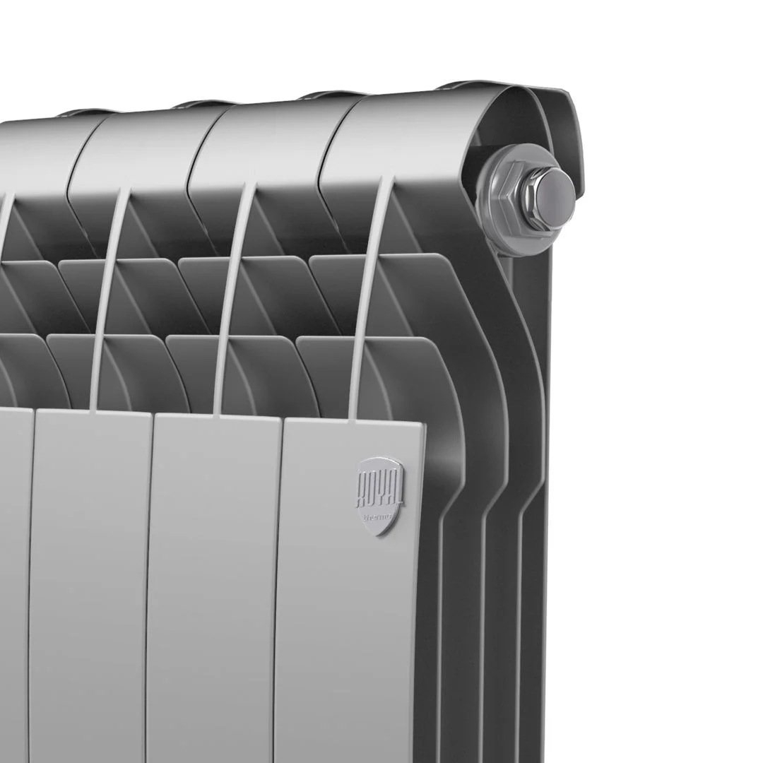 Приобрести royal thermo радиатор биметаллический biliner 350 /silver satin ( серебристый ) - 8 секц.