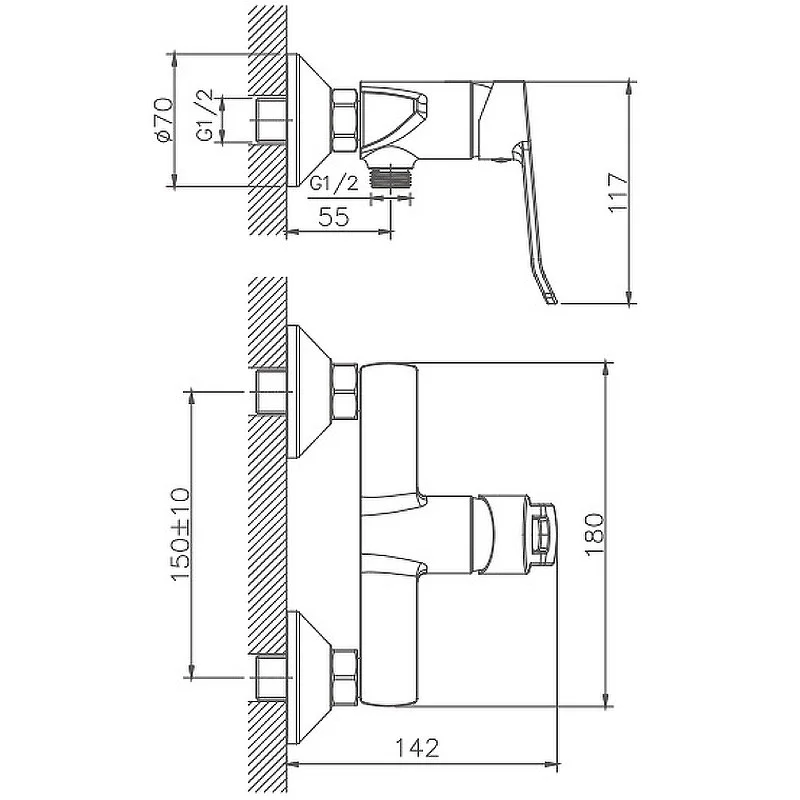Приобрести haiba смеситель с гигиеническим душем 230мм, хром hb-55556