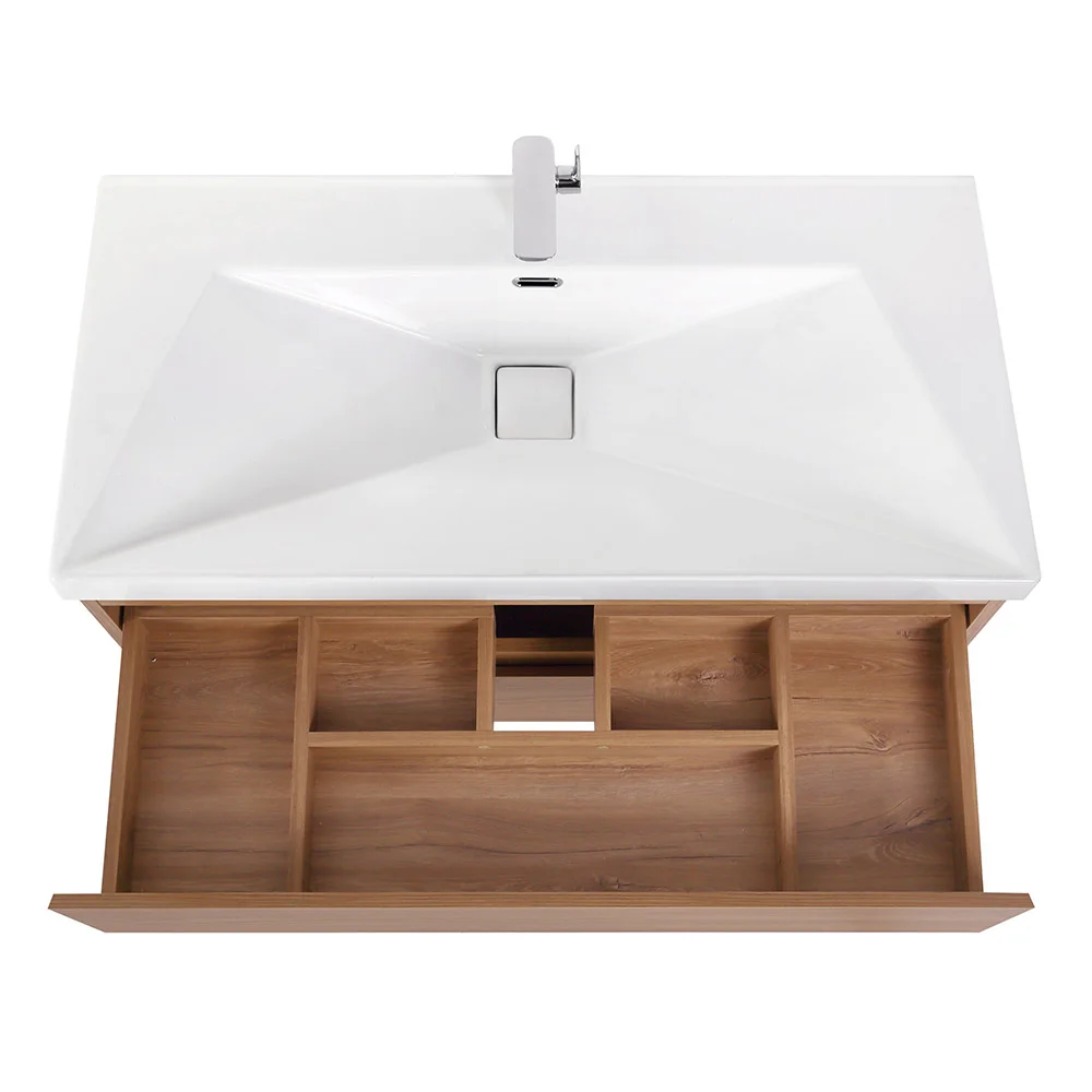 Приобрести cezares тумба подвесная с раковиной molveno 80 см noce chiaro, черный molveno-80-2c-so-nc