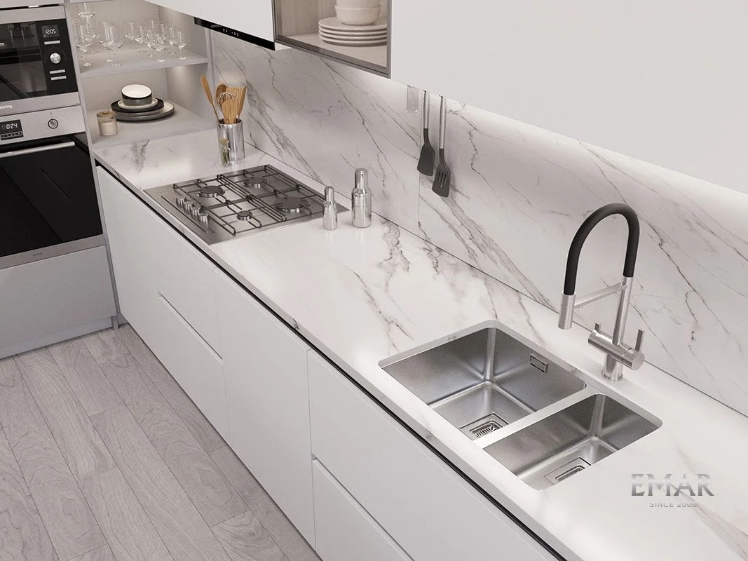 Приобрести oulin кухонная мойка 59х42 см, левостороняя, сатин oulin ol-0369l