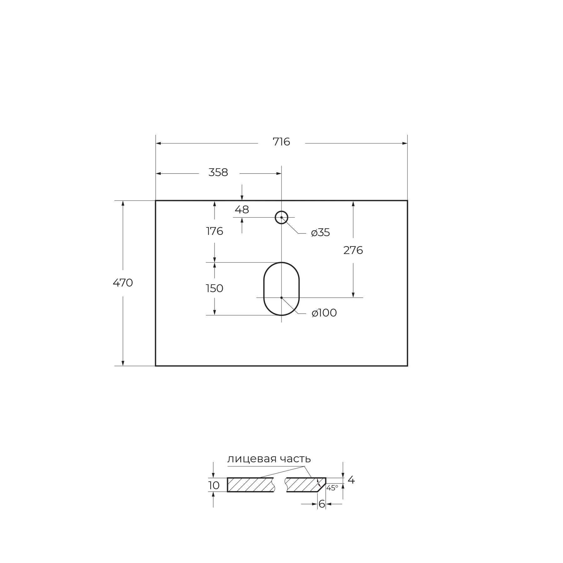 Приобрести belbagno тумба со столешницей etna-h60 70 см, подвесная rovere moro