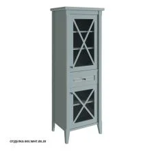 Caprigo Пенал NAPOLI 55 см, правый, голубой, эмаль