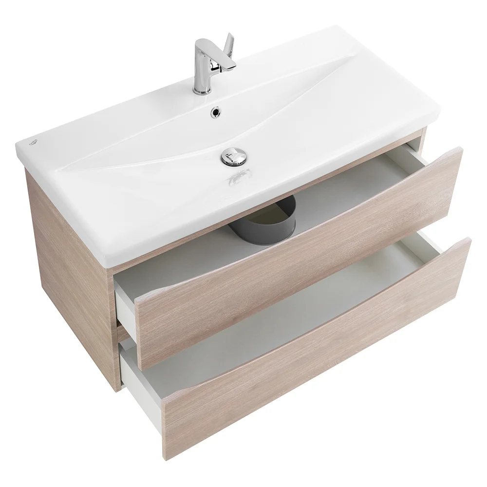 Приобрести belbagno тумба с раковиной marino-cer 90 см, подвесная rovere grigio, белая раковина