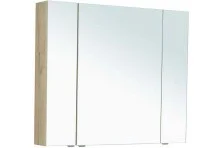 Aquanet Зеркальный шкаф Алвита new 90 см, дуб веллингтон белый