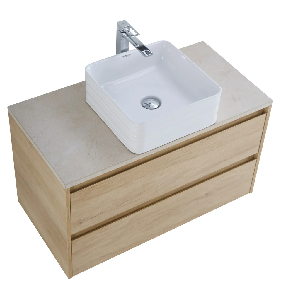 Приобрести belbagno тумба со столешницей kraft 100 см, подвесная rovere nebrasca nature