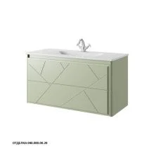 Caprigo Тумба с раковиной TIBET - LOTTO 105 см, зеленая, эмаль