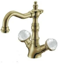 Boheme Смеситель для раковины Medici Presente, высокий, бронза\кристаллы 312-SW