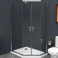 Ограждение душевое BelBagno Uno 100x80, пентагональное UNO-195-PH-2-100/80-C-Cr хром/прозрачное