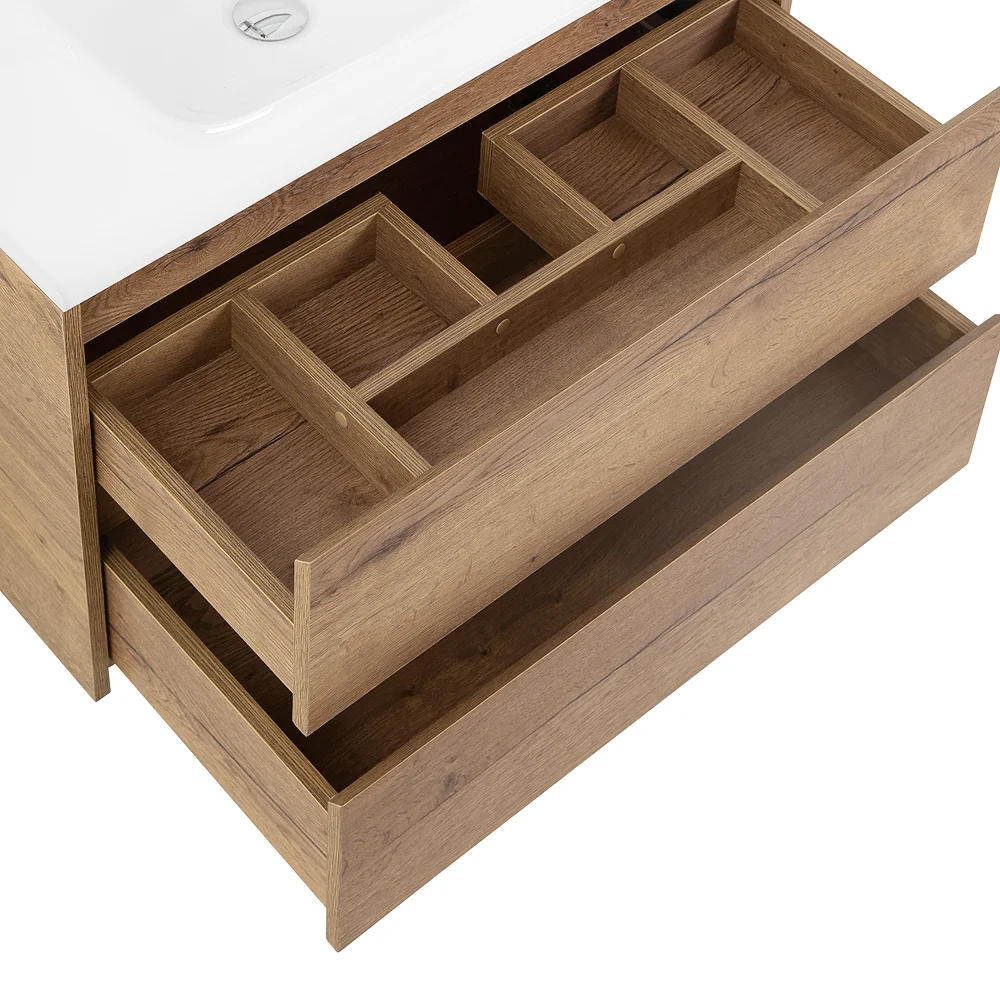 Приобрести belbagno тумба с раковиной kraft 90 см, подвесная rovere tabacco, стеклянная раковина