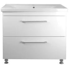 Loranto Тумба напольная с раковиной Стиль Модерн 90/2Н 90х85 см, белая CS00074331