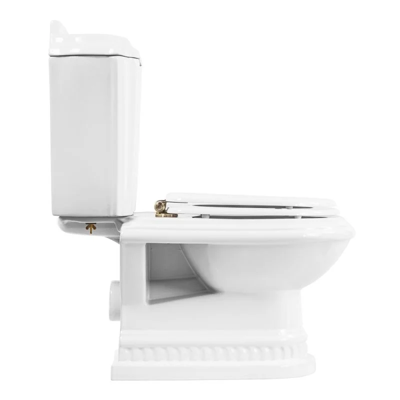 Приобрести cezares напольный унитаз-компакт king palace, белый\бронза, крышка с микролифтом