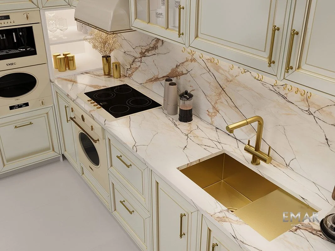 Приобрести emar кухонная мойка 70х40 см, золото emb-124 pvd emb-128a pvd nano golden