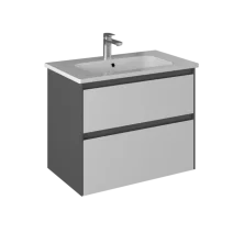 Briz Тумба подвесная с раковиной BARI 80 см, белая\серая Т18-80