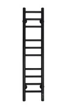 Grois Полотенцесушитель Laura GR-133 200x1000 П10 black mat R, черный