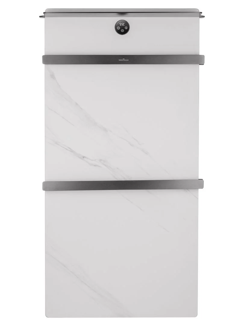 Приобрести полотенцесушитель электрический с каменной плитой белый мрамор wonzon & woghand stuttgart, темный графит (ww-a504w-gm)