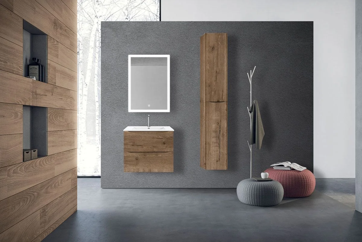 Приобрести vincea тумба подвесная mia 60 см, дуб винтаж с белой раковиной vmc-2mc600vo;vbs-13960