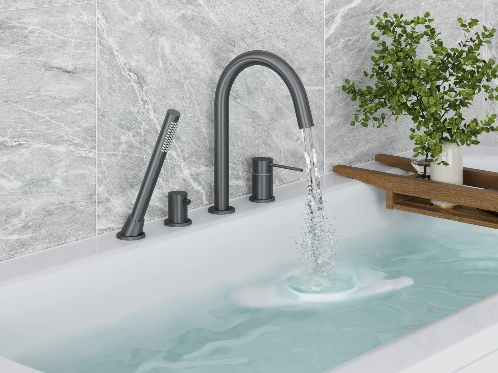 Приобрести смеситель для ванны с душем, врезной timo saona 2320/18y черное золото