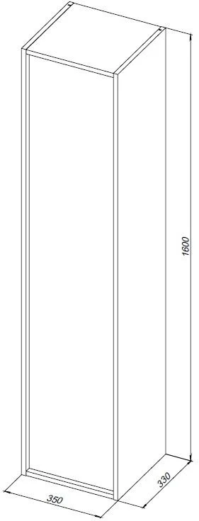 Приобрести aquanet пенал lino (flat) 35 см, белый глянец