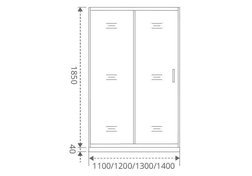 Приобрести дверь душевая bas latte wtw-120-g-we 120 см (матовое стекло)
