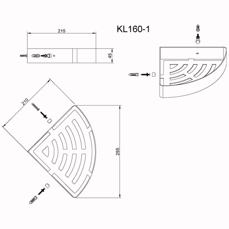 Приобрести azario полка навесная, хром az-160