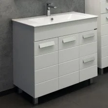 Сomforty Тумба с раковиной "Модена М-90" белая матовая