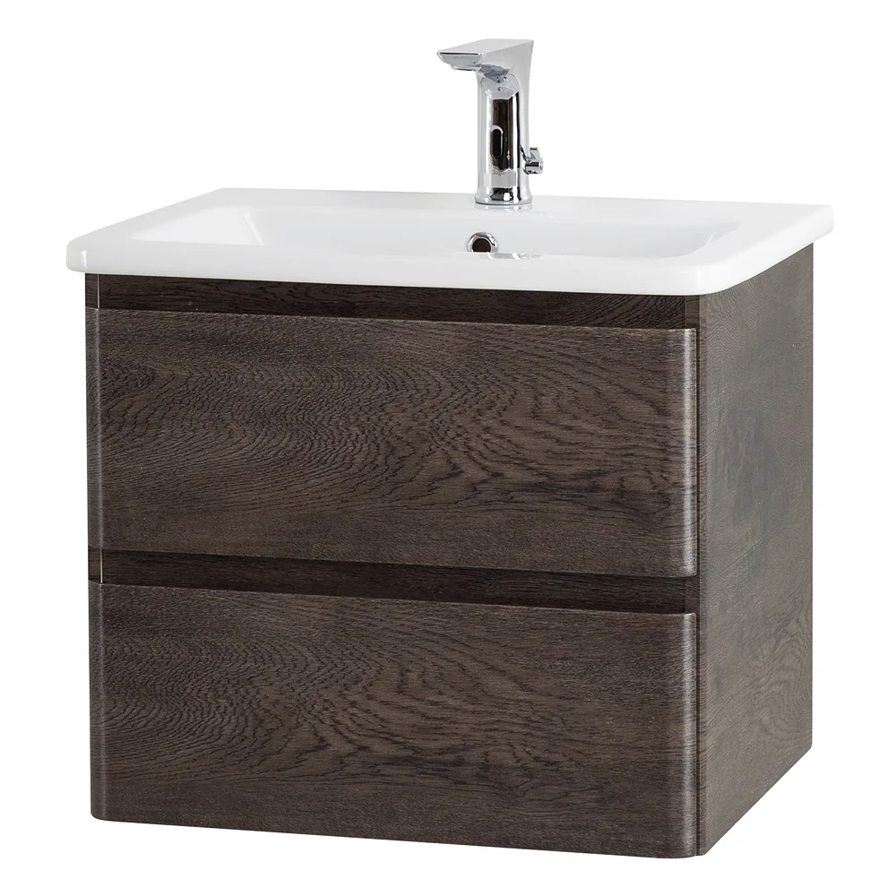 Приобрести belbagno тумба с раковиной albano-cer 50 см, подвесная rovere nature grigio, белая раковина
