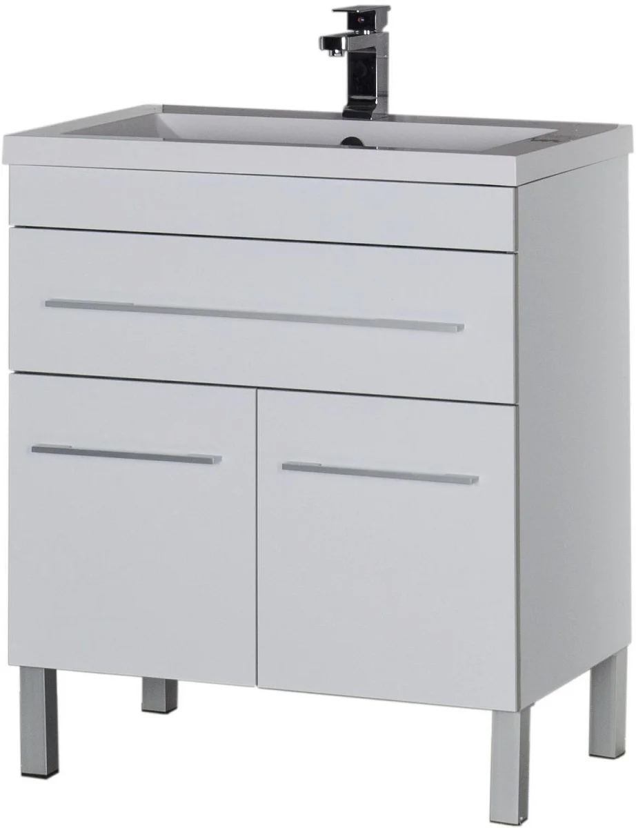 Приобрести aquanet тумба с раковиной верона 75 см, белая (напольная 1 ящик 2 дверцы)