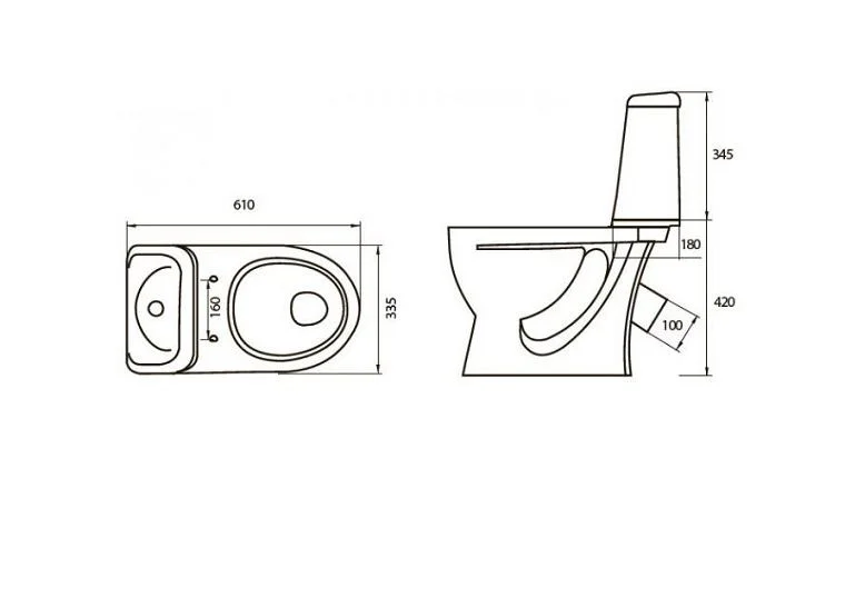 Приобрести унитаз напольный sanita идеал эконом, сиденье с крышкой полипропилен