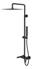 Boheme Стойка для душа Qubic Matt Black 478-B