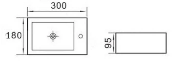 Приобрести раковина накладная /подвесная ceramalux 30 см 9048gtl