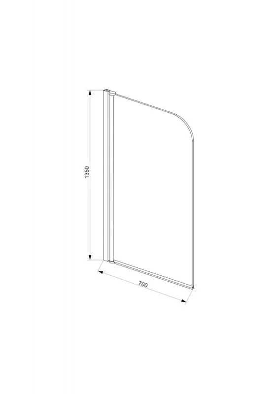 Приобрести душевая шторка bravat alfa 70х150 см, bg070.5110a-1