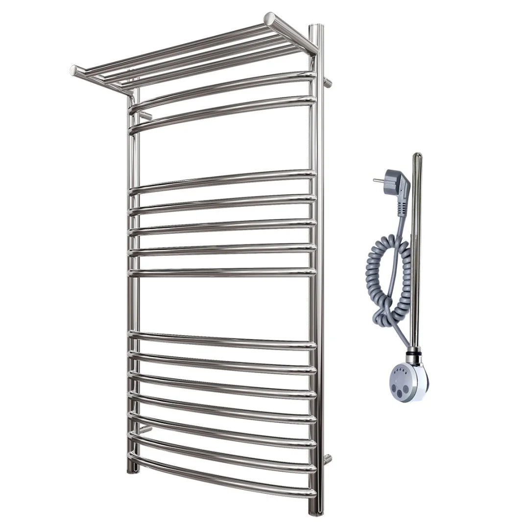 Приобрести полотенцесушитель электрический point 500х1000 альфа с полкой п14, хром pn05150spe