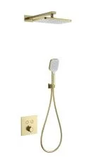 Душевая система с термостатом встраиваемая WONZON & WOGHAND, Брашированное золото (WW-D2017-B-BG)
