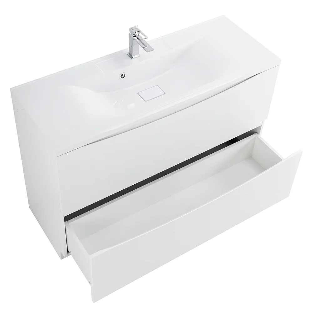 Приобрести belbagno тумба с раковиной marino 120 см, напольная bianco lucido, белая раковина