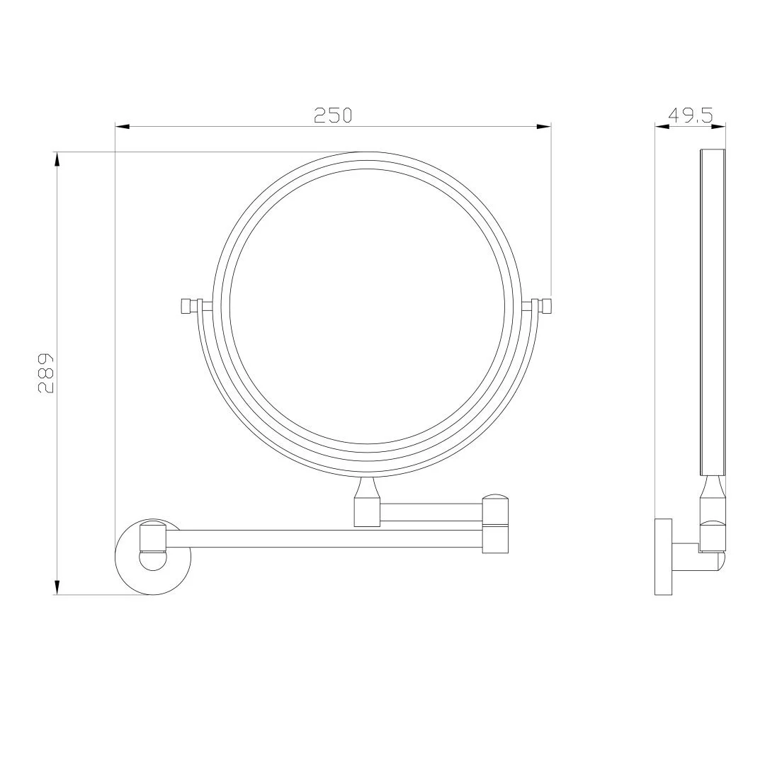 Приобрести зеркало для ванной wonzon & woghand easy, хром (ww-8158)