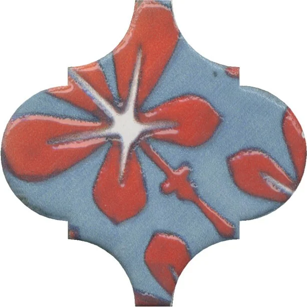 Приобрести декор настенный kerama marazzi арабески майолика a32 голубой орнамент