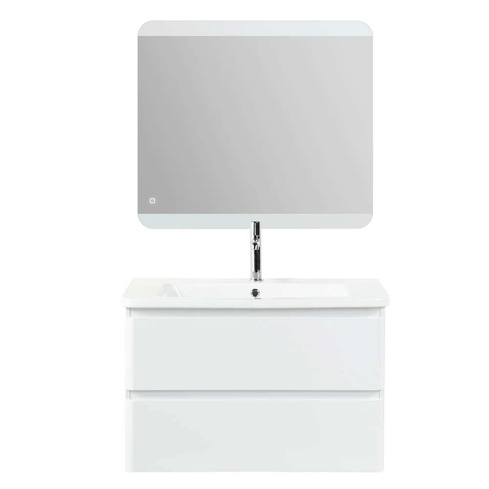 Приобрести belbagno тумба с раковиной albano-cer 80 см, подвесная bianco lucido, белая раковина