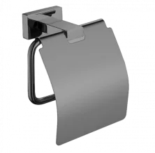 Держатель для туалетной бумаги с крышкой Vieir V5009G серый