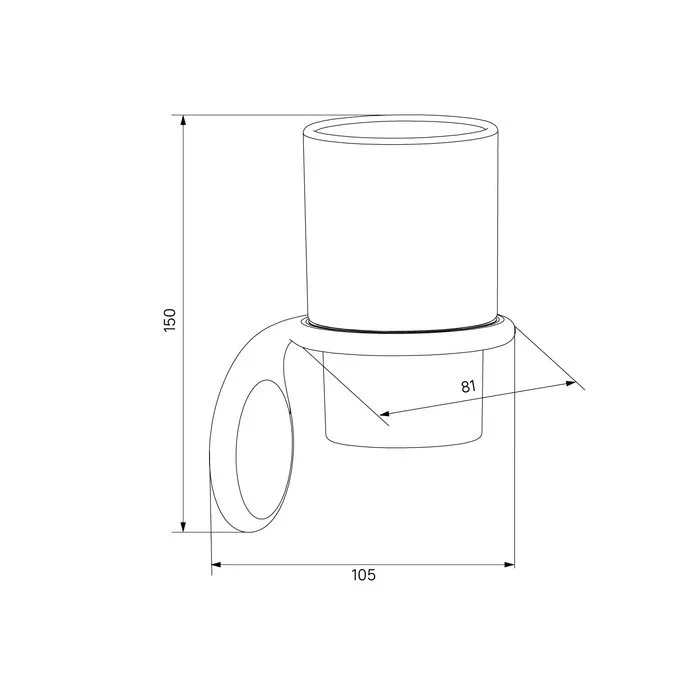Приобрести iddis стакан для зубных щеток oldie, бронза oldbrc1i45