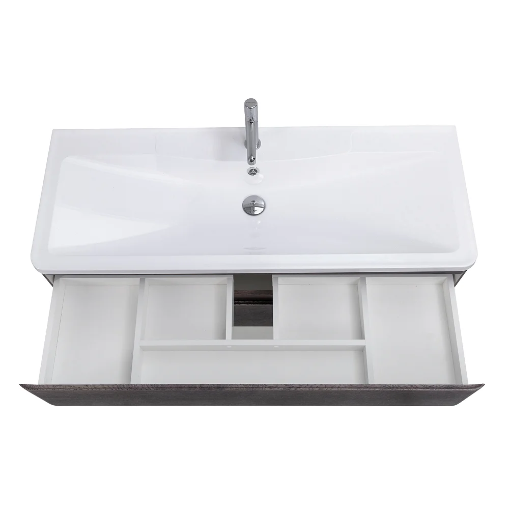 Приобрести belbagno тумба с раковиной albano 120 см, подвесная rovere nature grigio, белая раковина